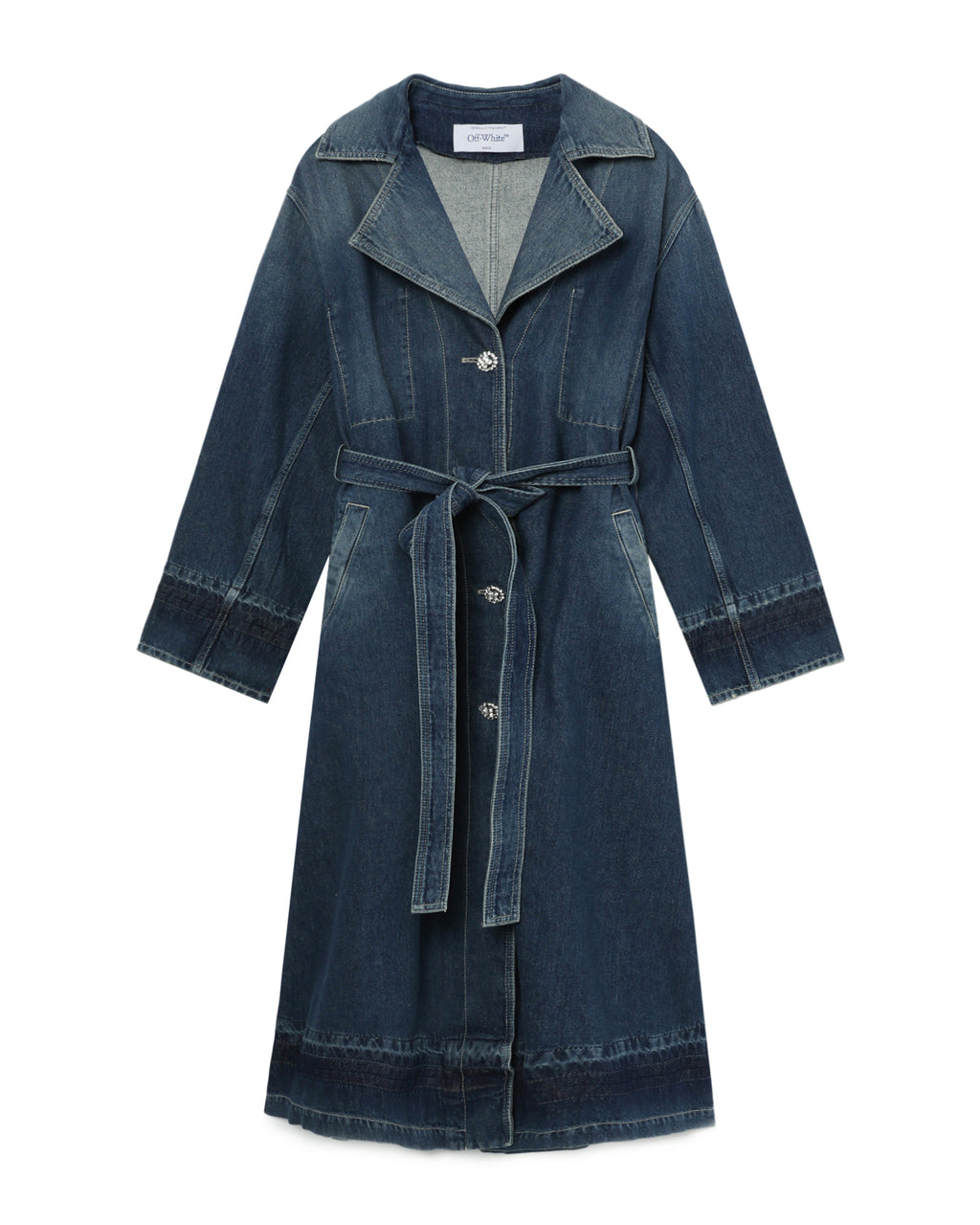 Denim trench coat