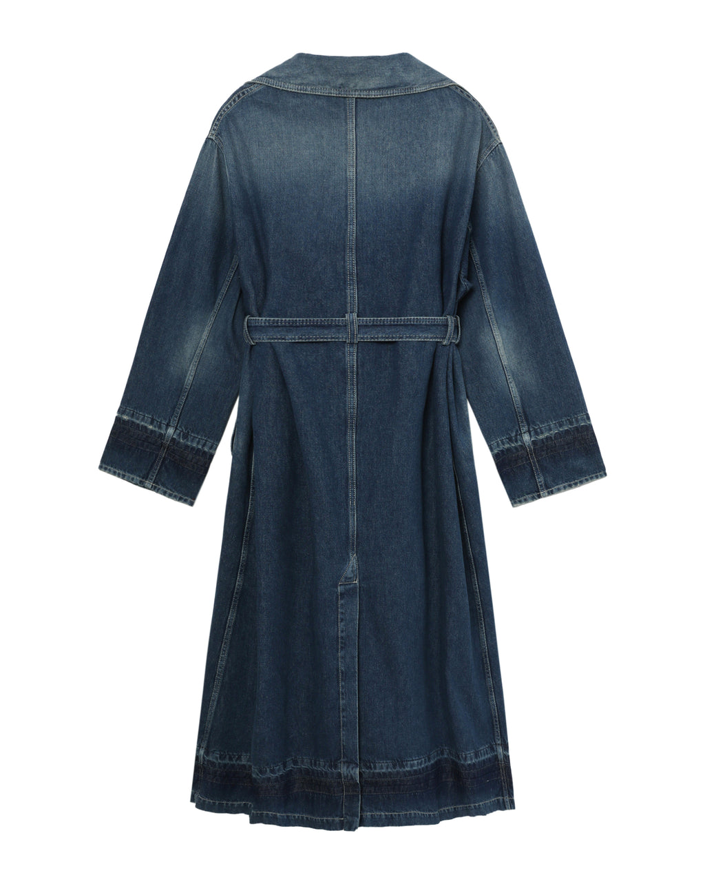 Denim trench coat