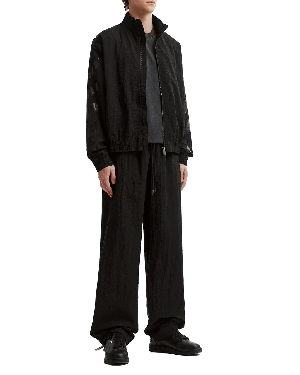 Drawstring long pants