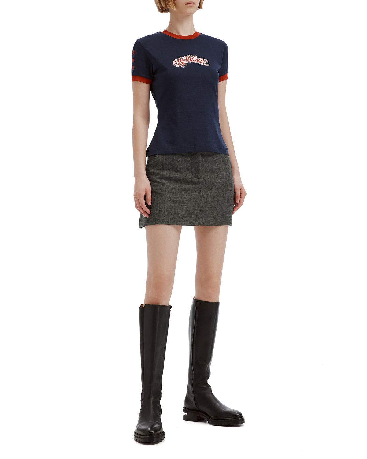 Pleated mini skirt