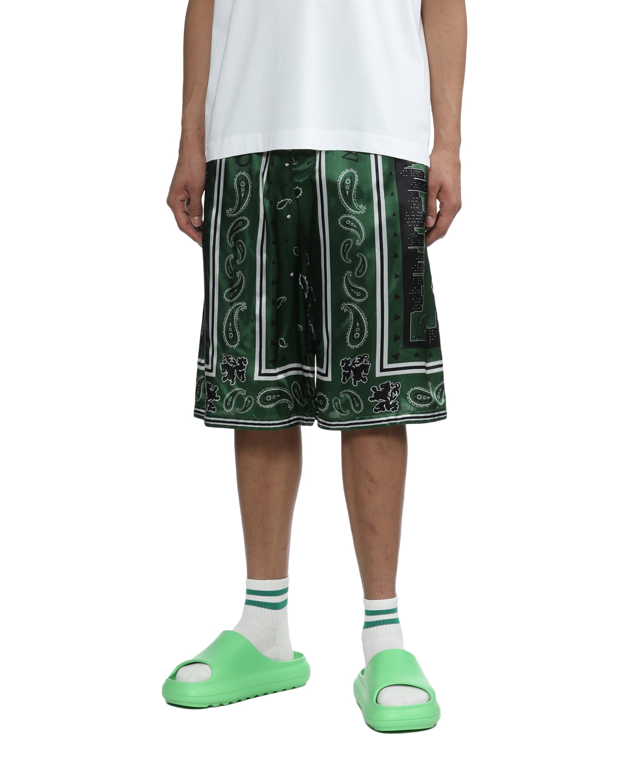 Bandana viscose shorts