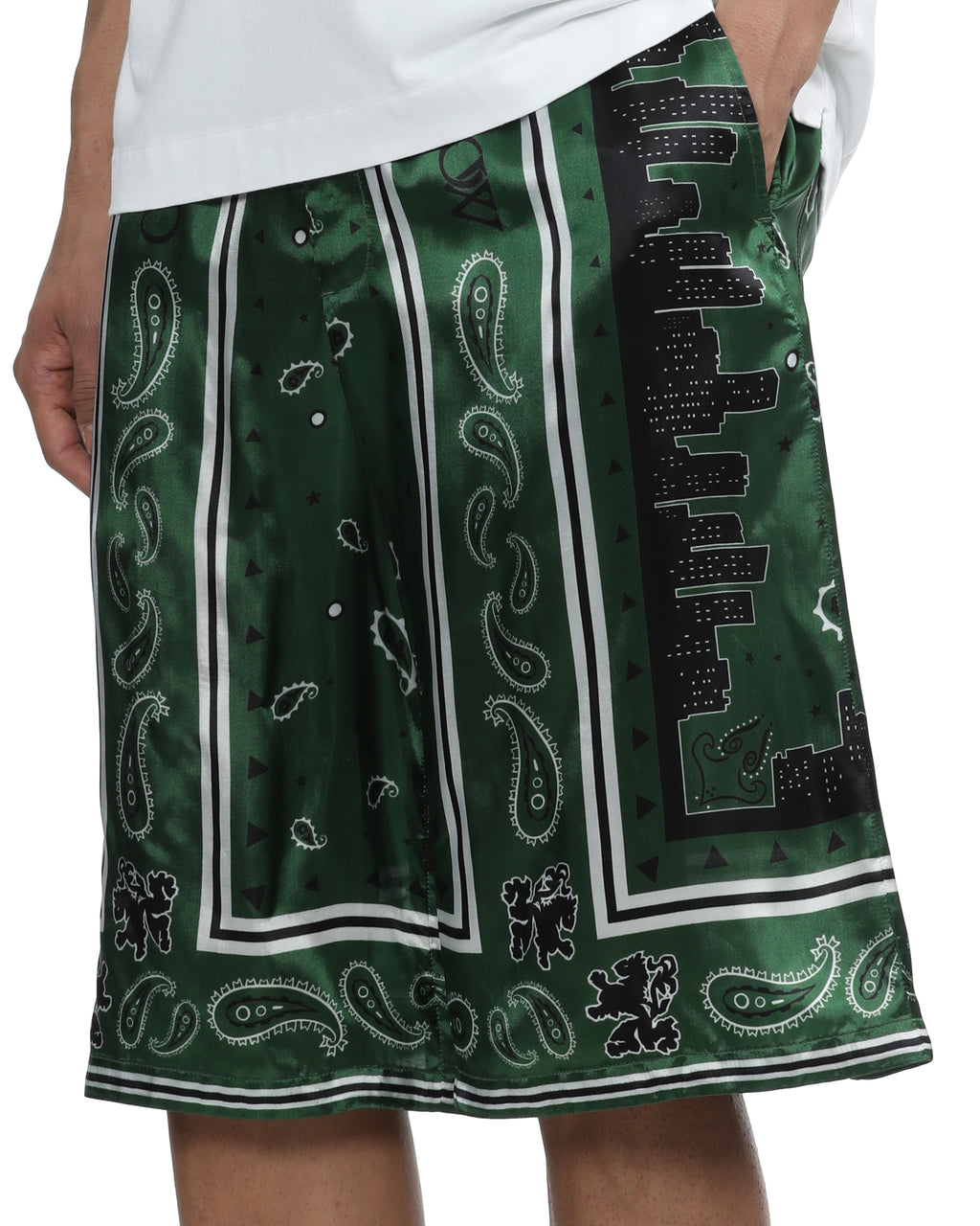 Bandana viscose shorts