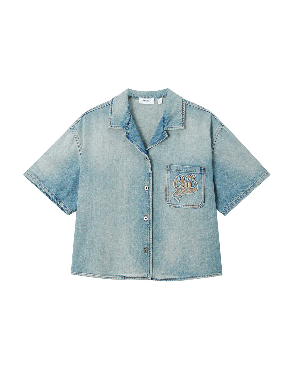 Denim short sleeve shirt