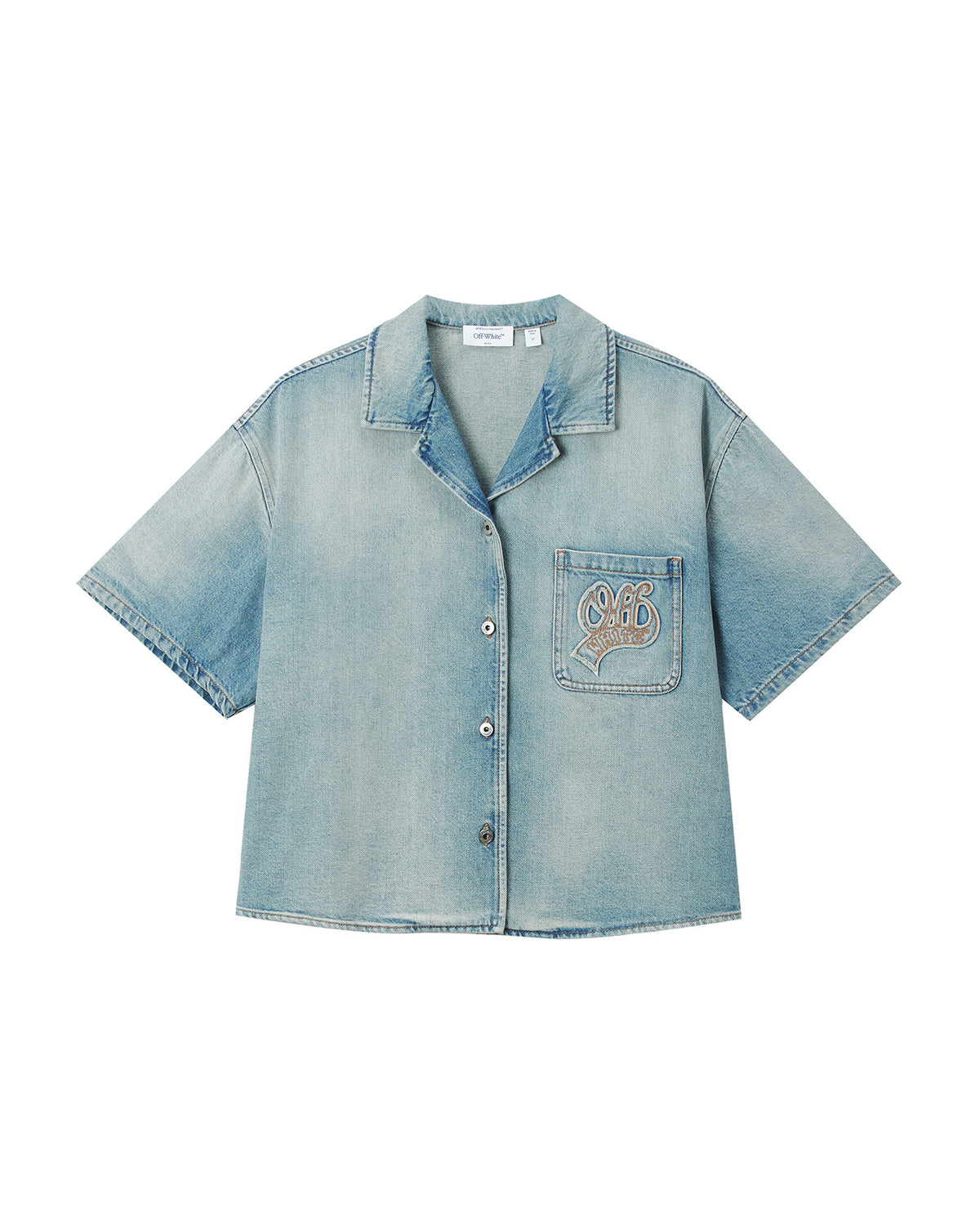 Denim short sleeve shirt