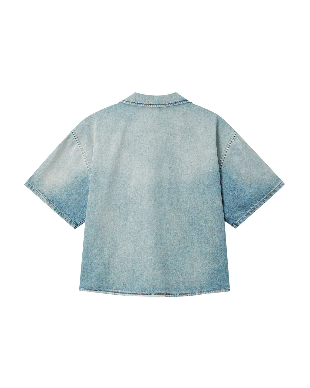 Denim short sleeve shirt