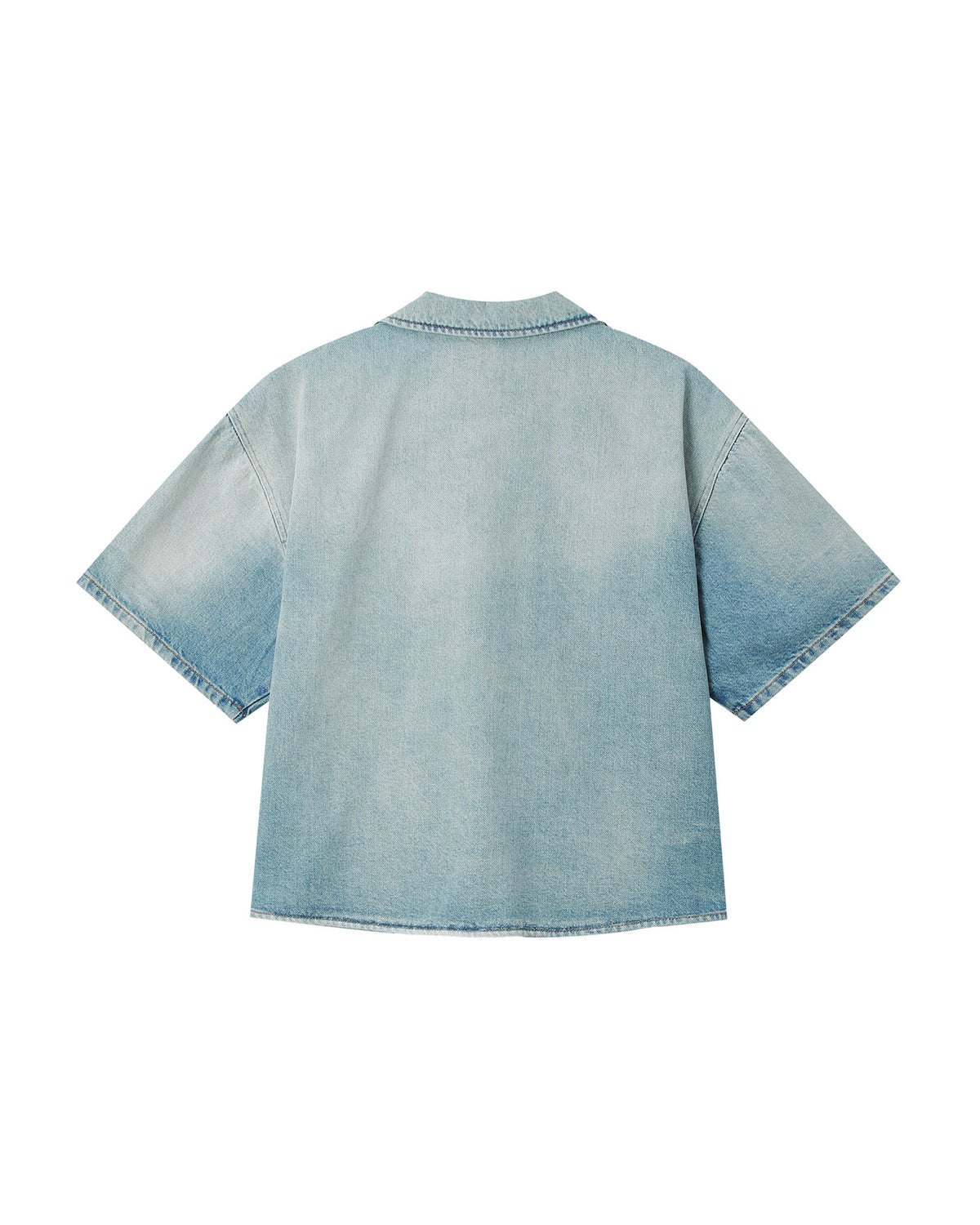 Denim short sleeve shirt
