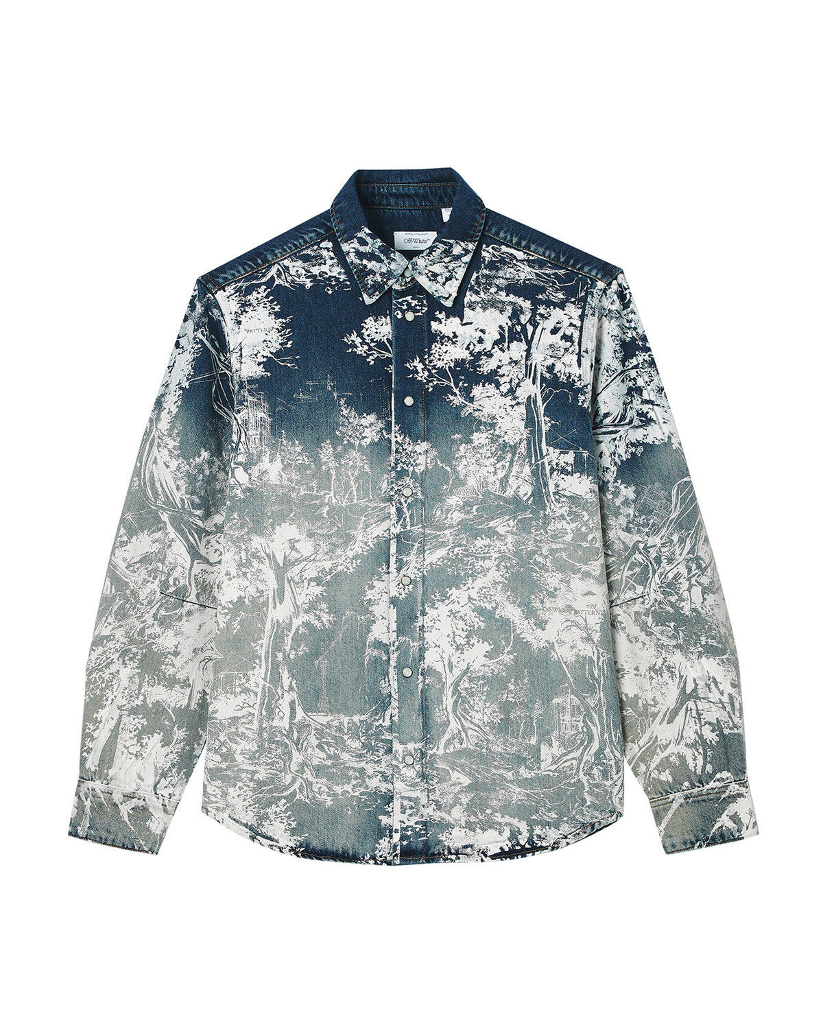 Printed denim shirt