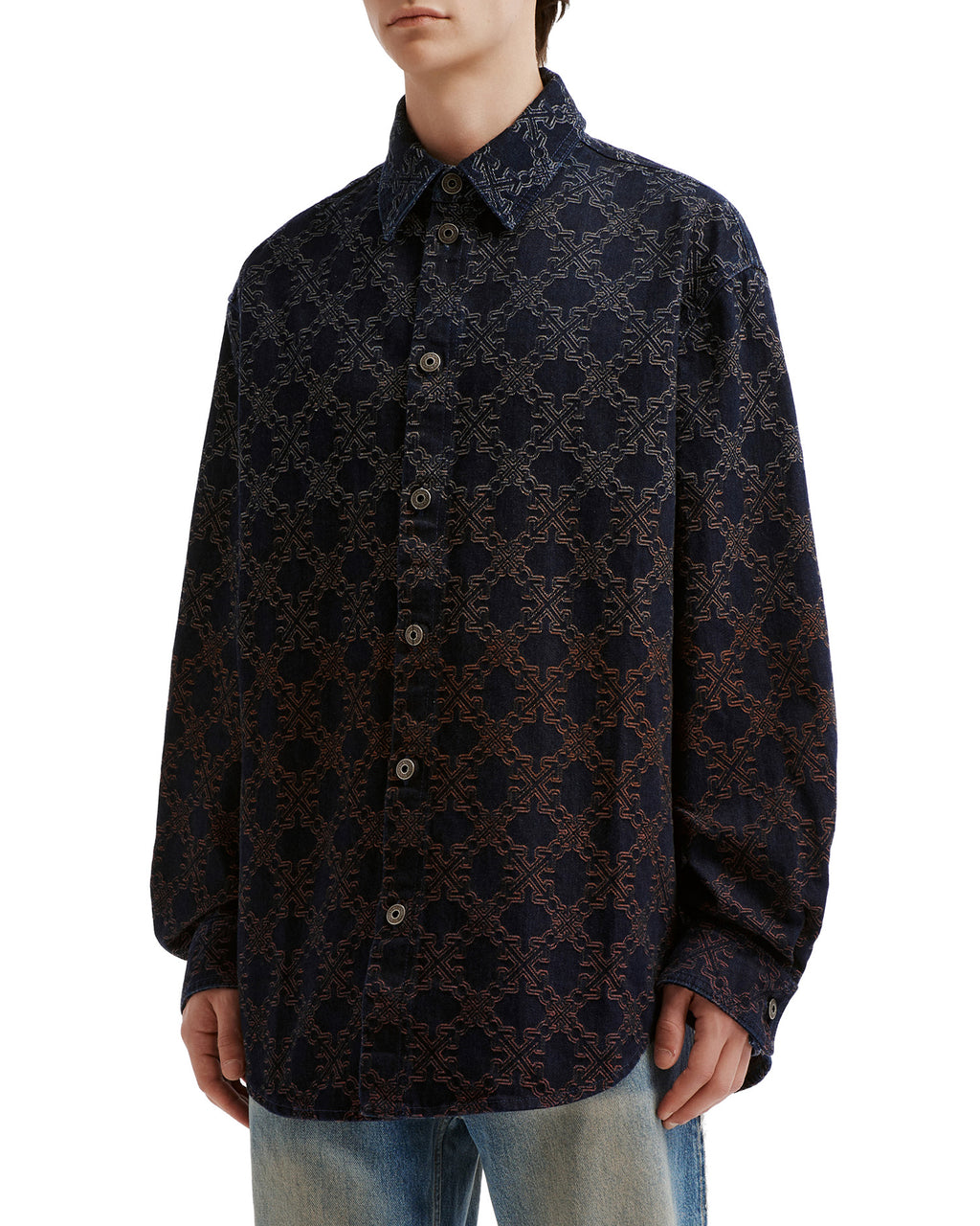 Patterned long sleeve shirt