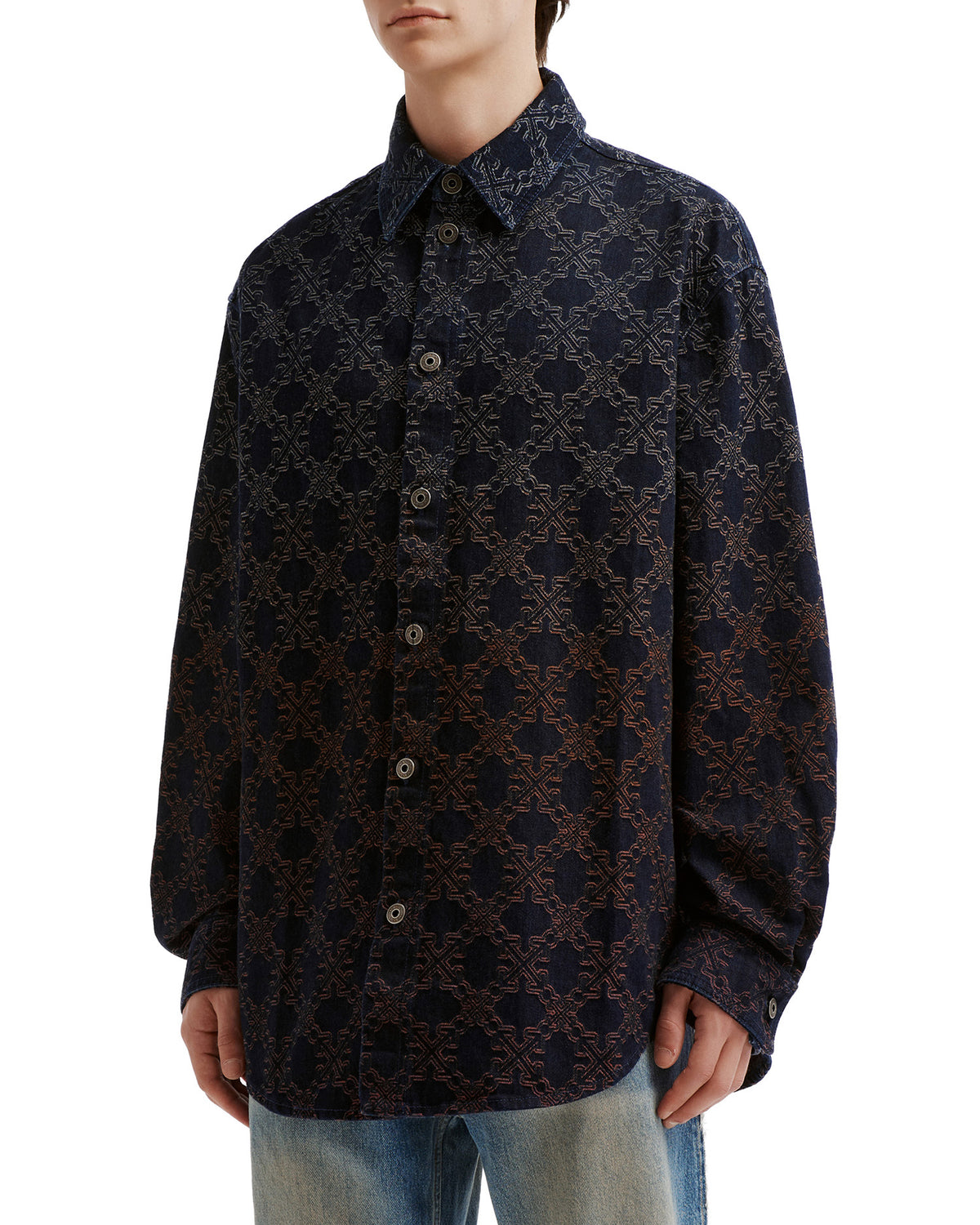 Patterned long sleeve shirt