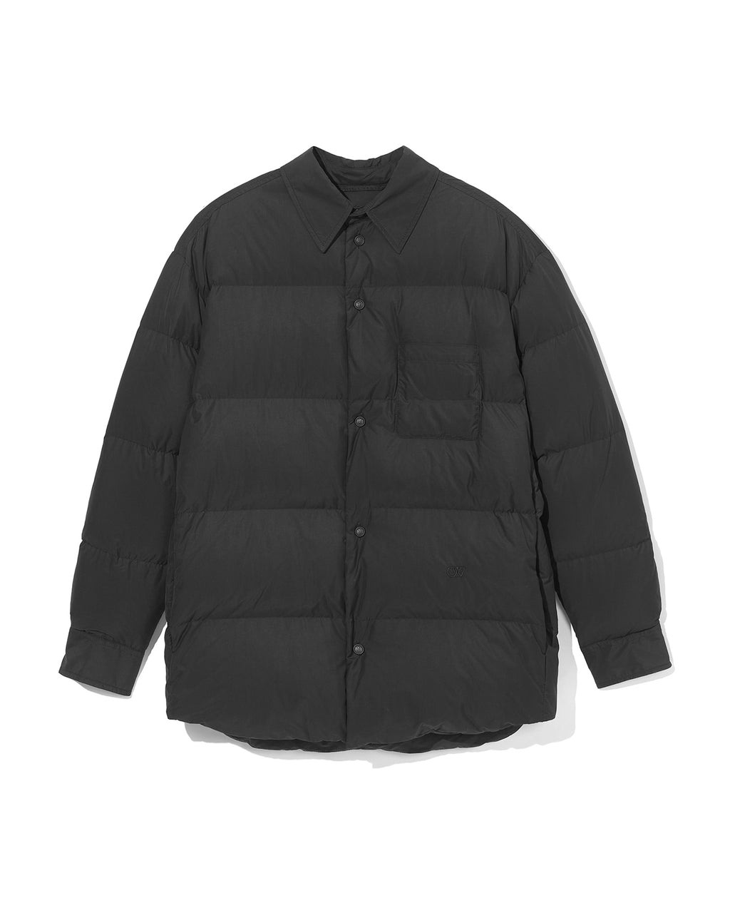 Down nylon shirt jacket