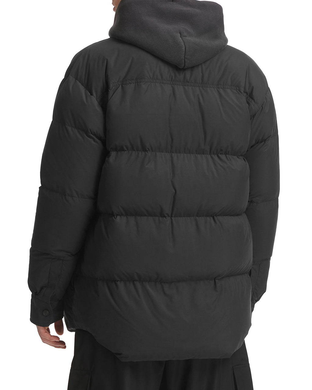 Down nylon shirt jacket