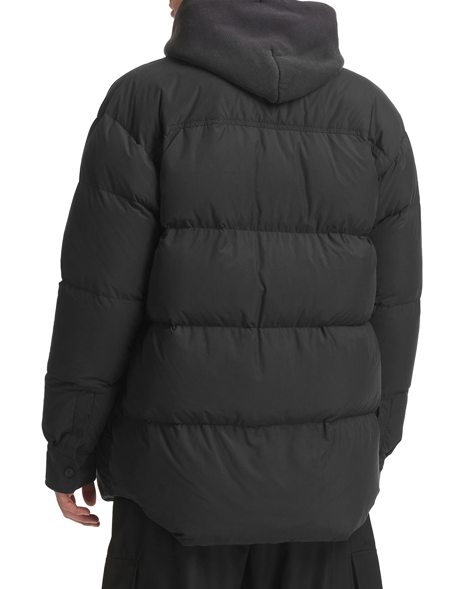 Down nylon shirt jacket