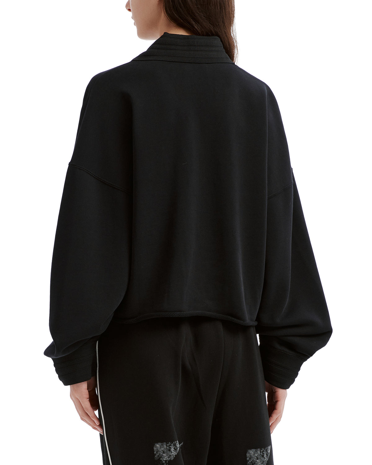 Polo-style sweatshirt