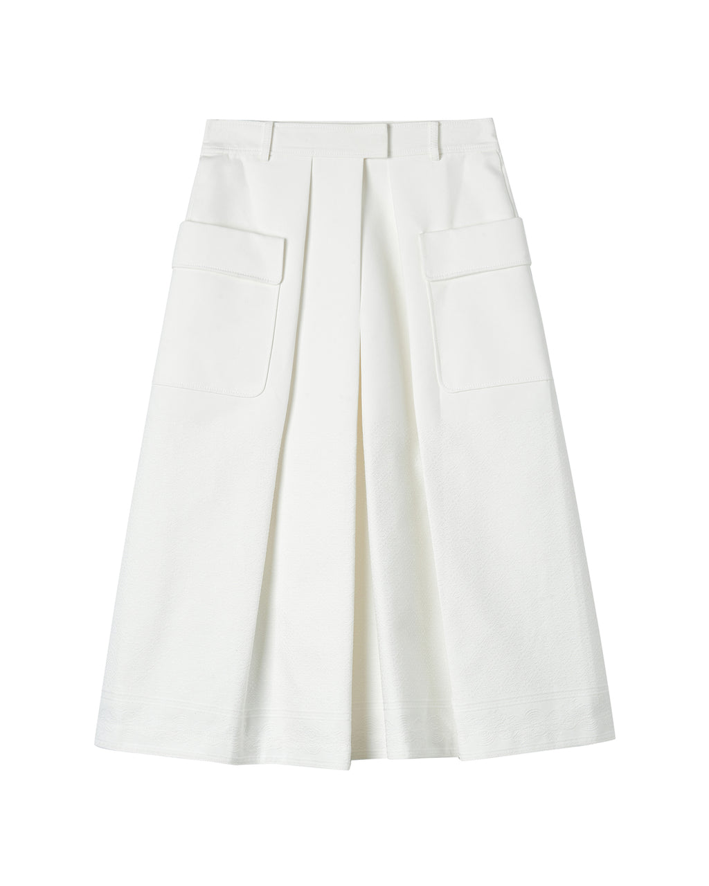 Pleated midi skirt