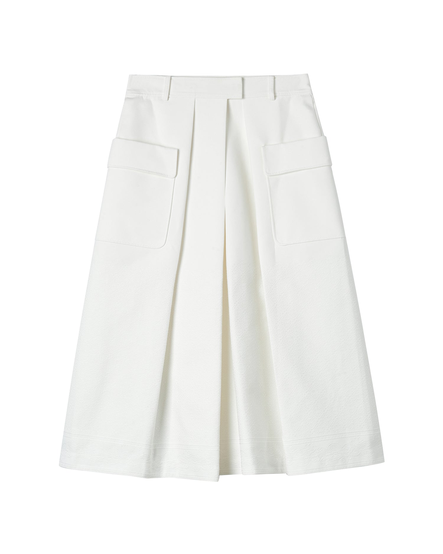 Pleated midi skirt