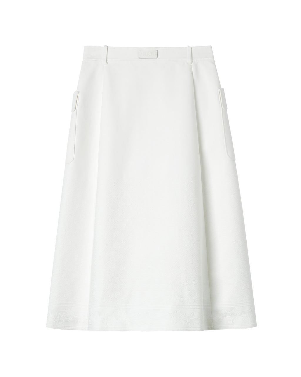 Pleated midi skirt