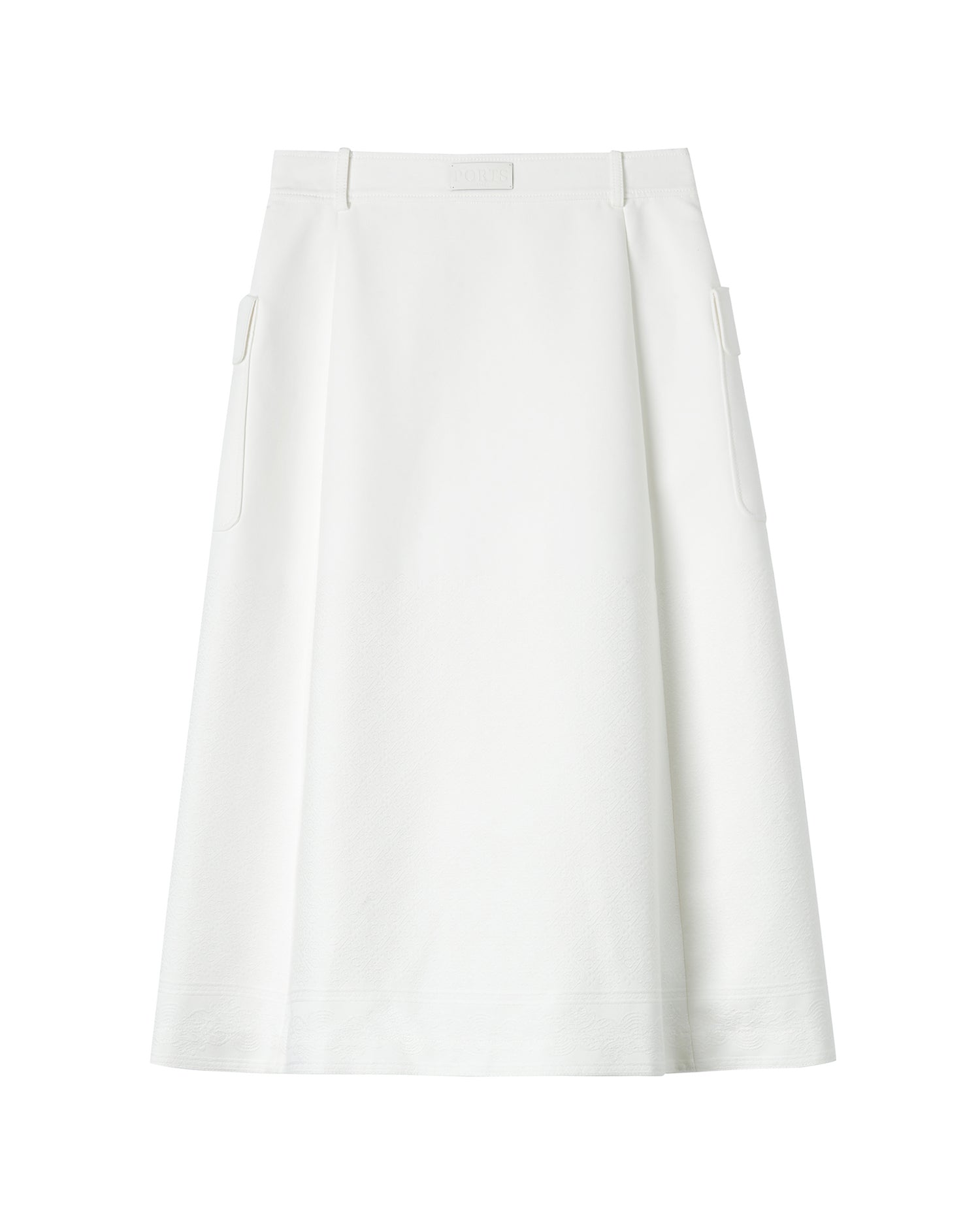 Pleated midi skirt