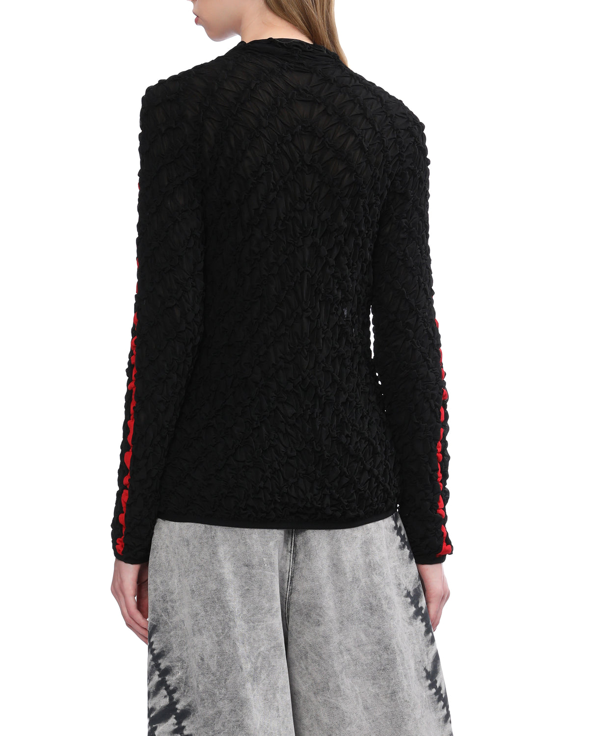 Crinkled zip-up track jacket