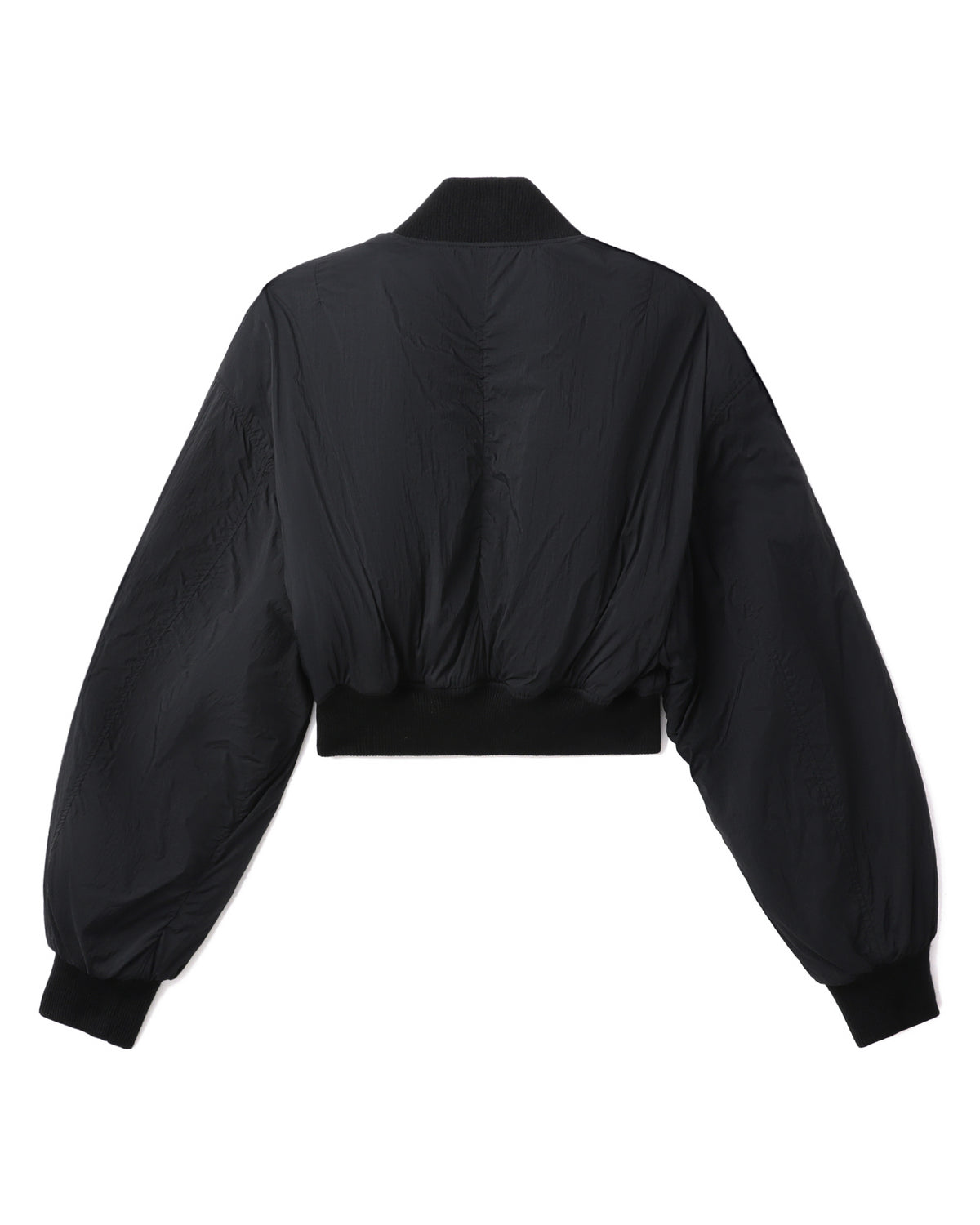 Nylon cropped bomber jacket