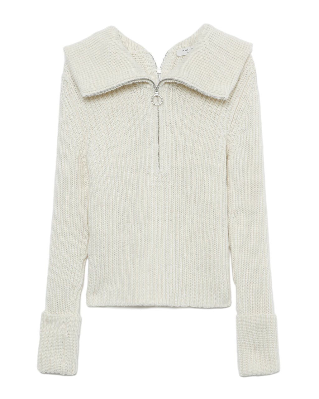 Half-zip wool jumper