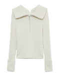 Half-zip wool jumper