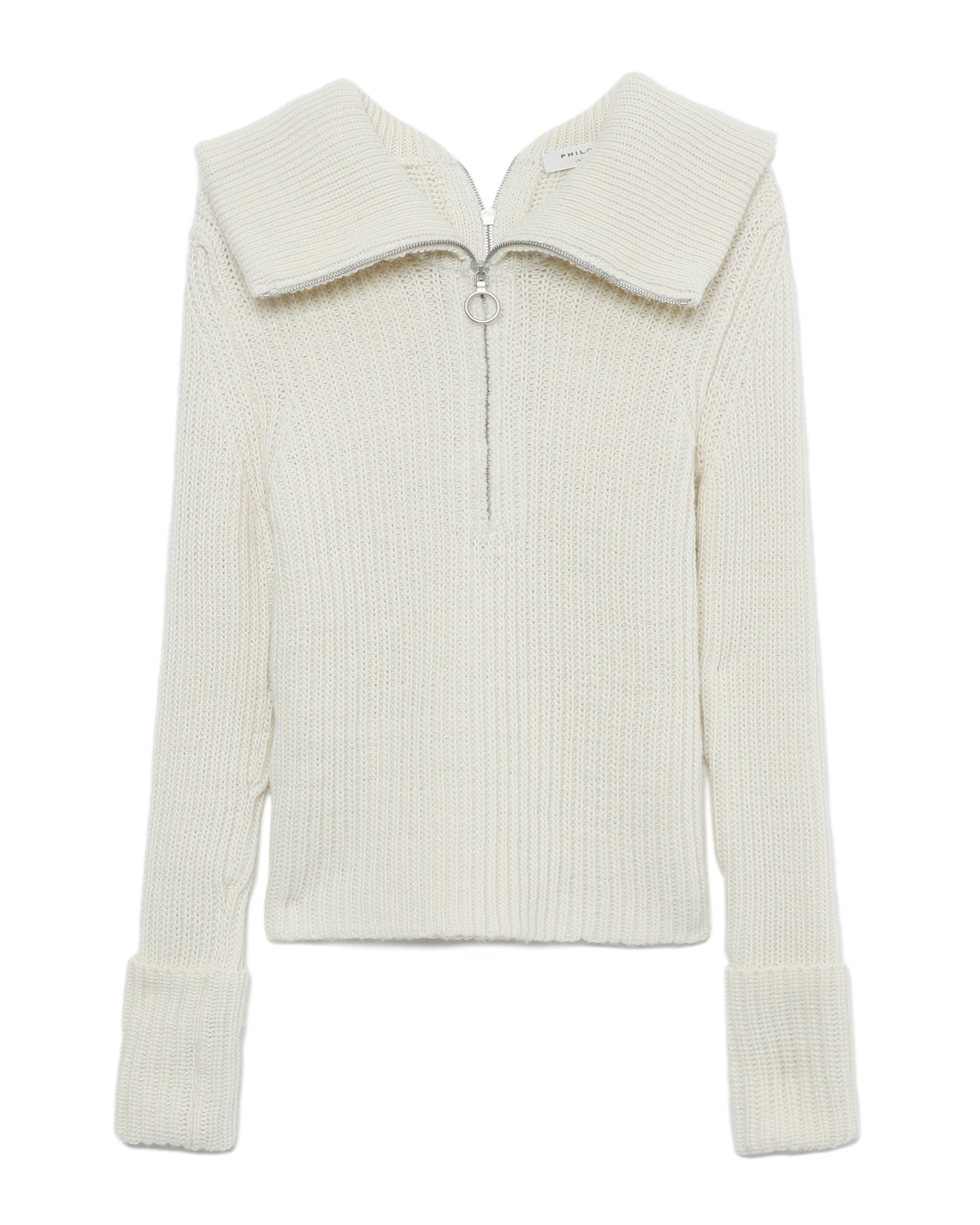 Half-zip wool jumper