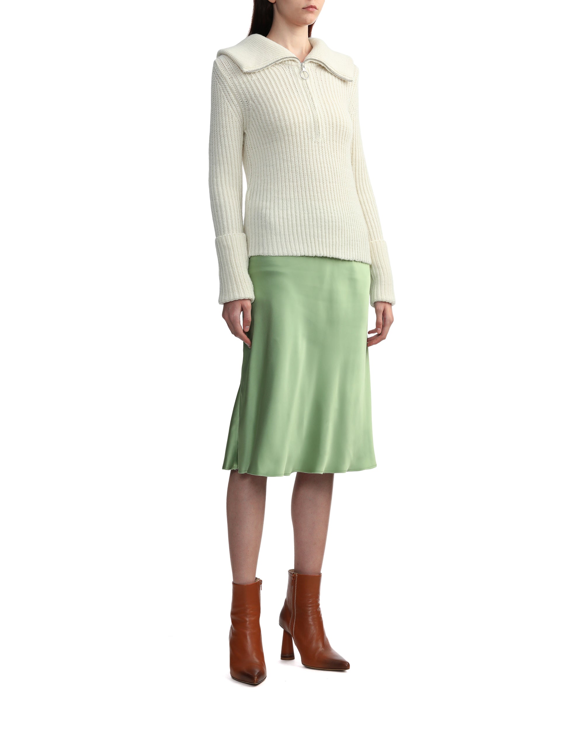 Half-zip wool jumper