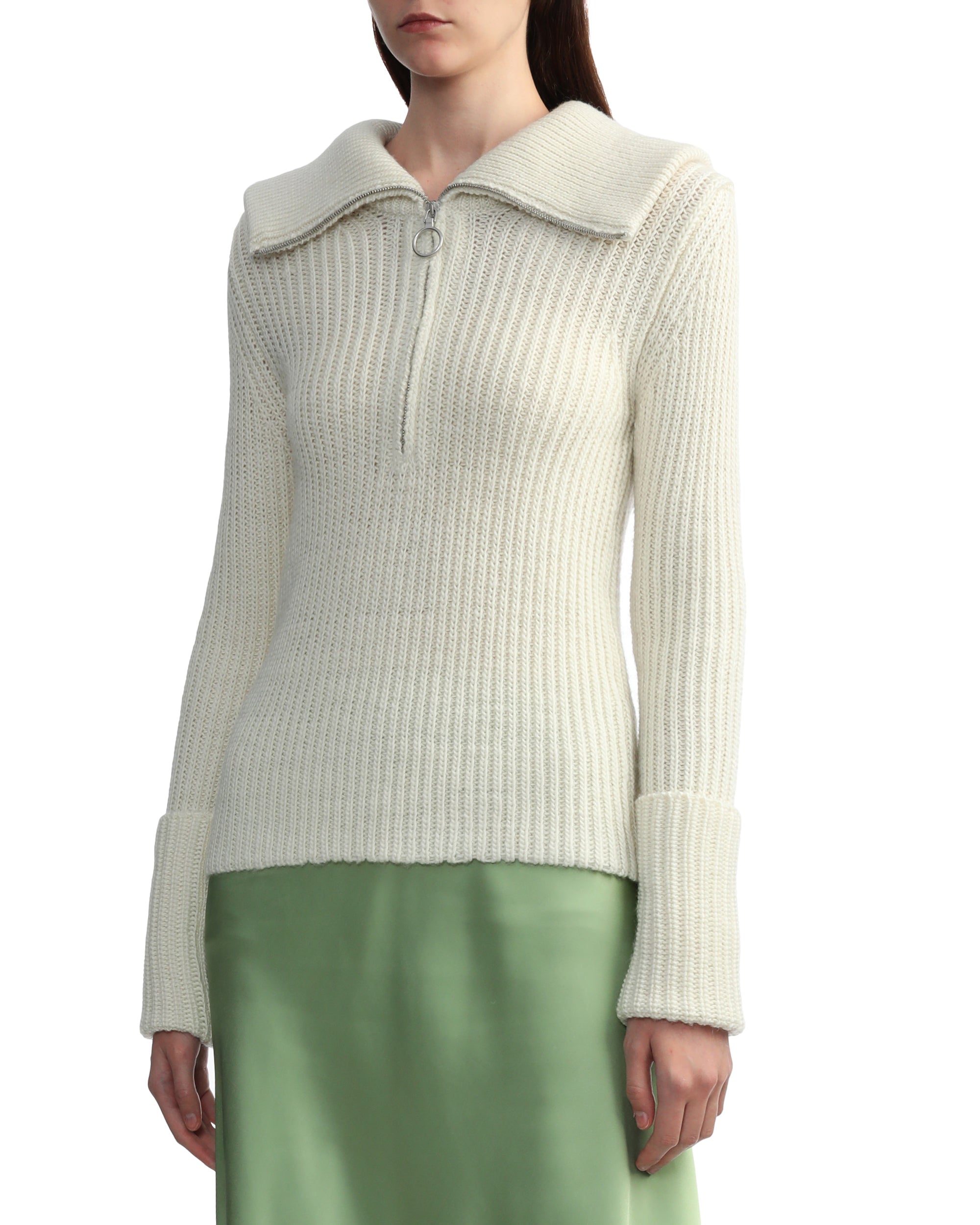 Half-zip wool jumper