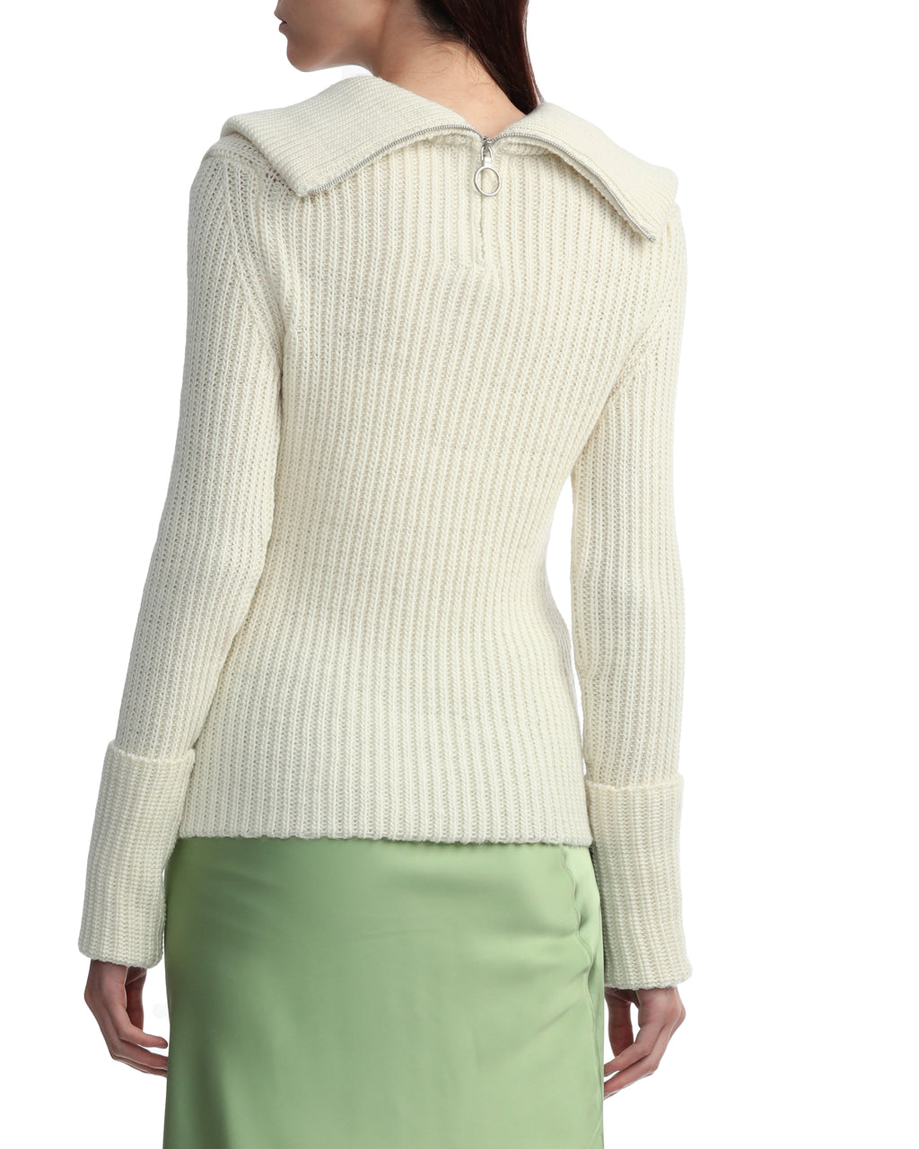 Half-zip wool jumper
