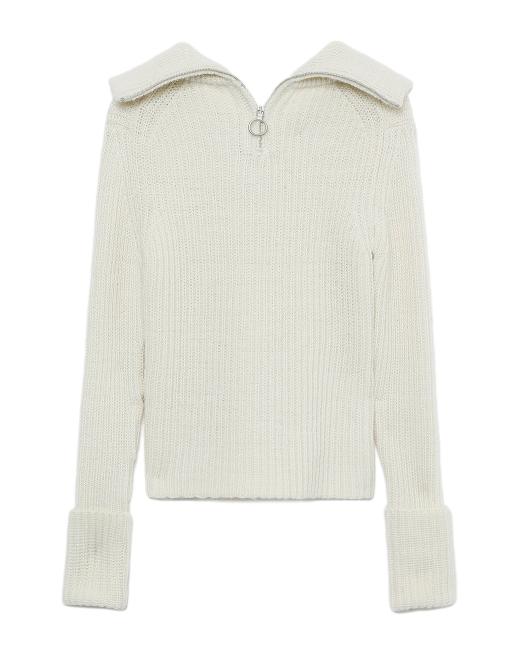 Half-zip wool jumper