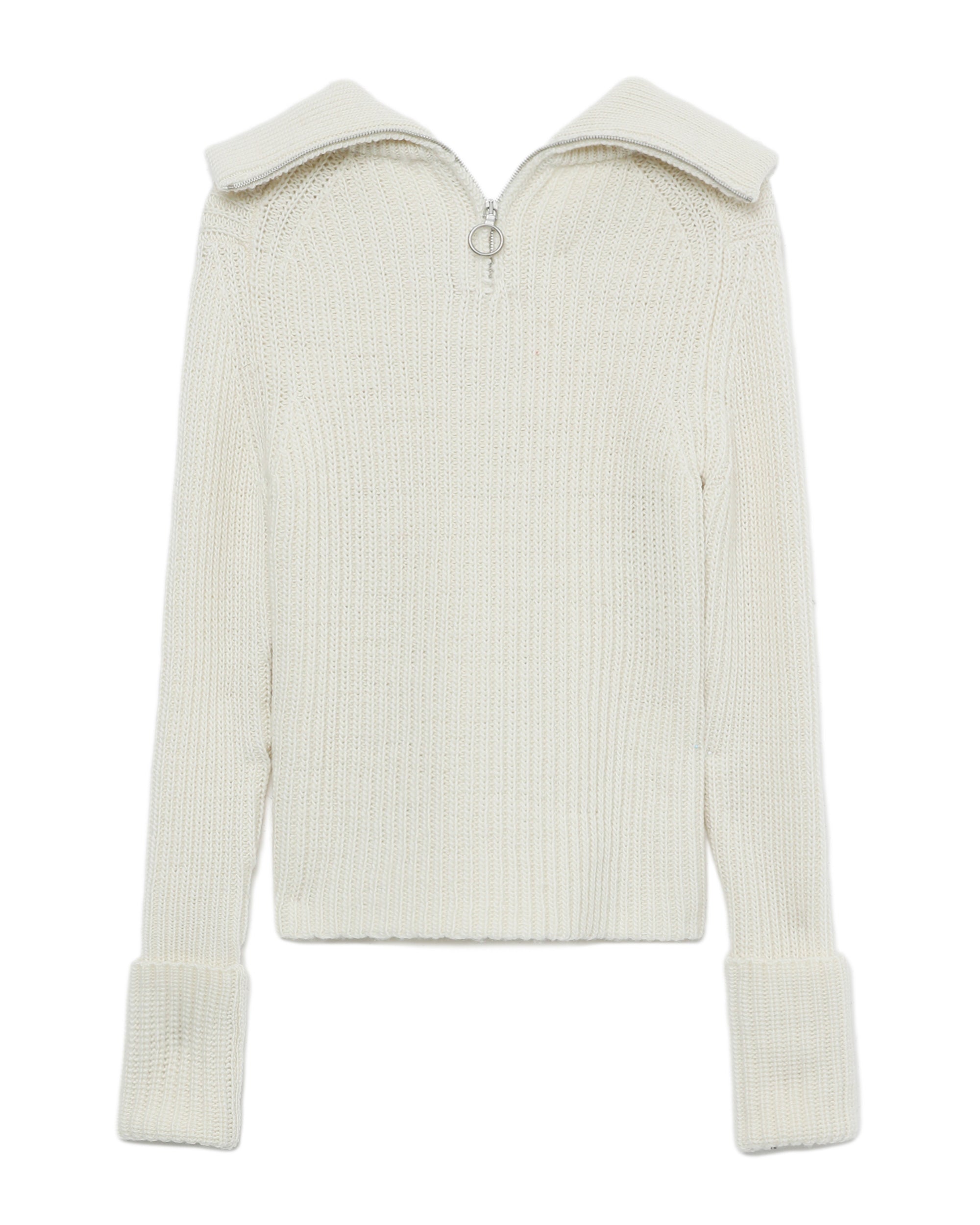 Half-zip wool jumper