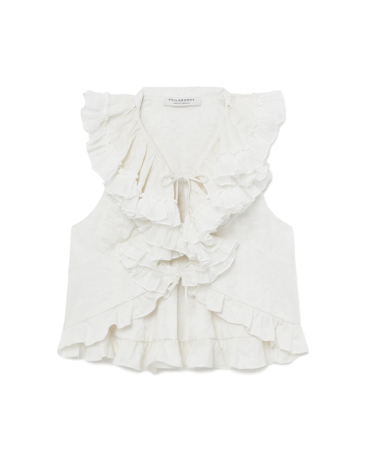 Jacquard cropped gilet