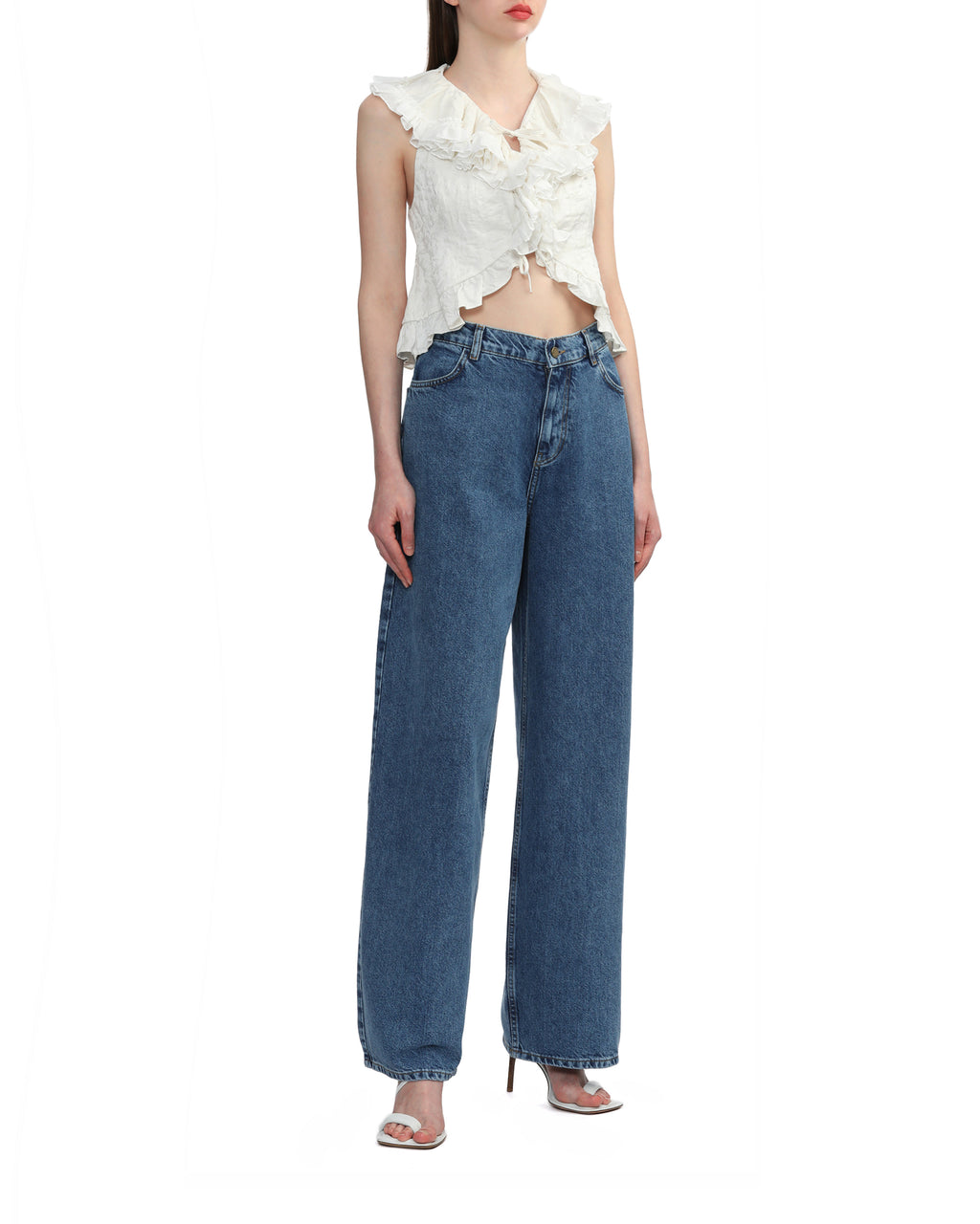 Jacquard cropped gilet