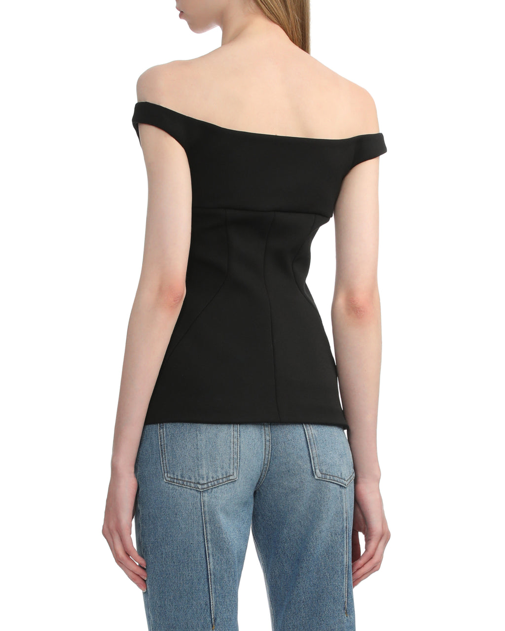 Off shoulder panelled top