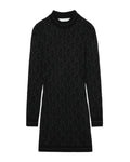 Monogram jacquard mini dress
