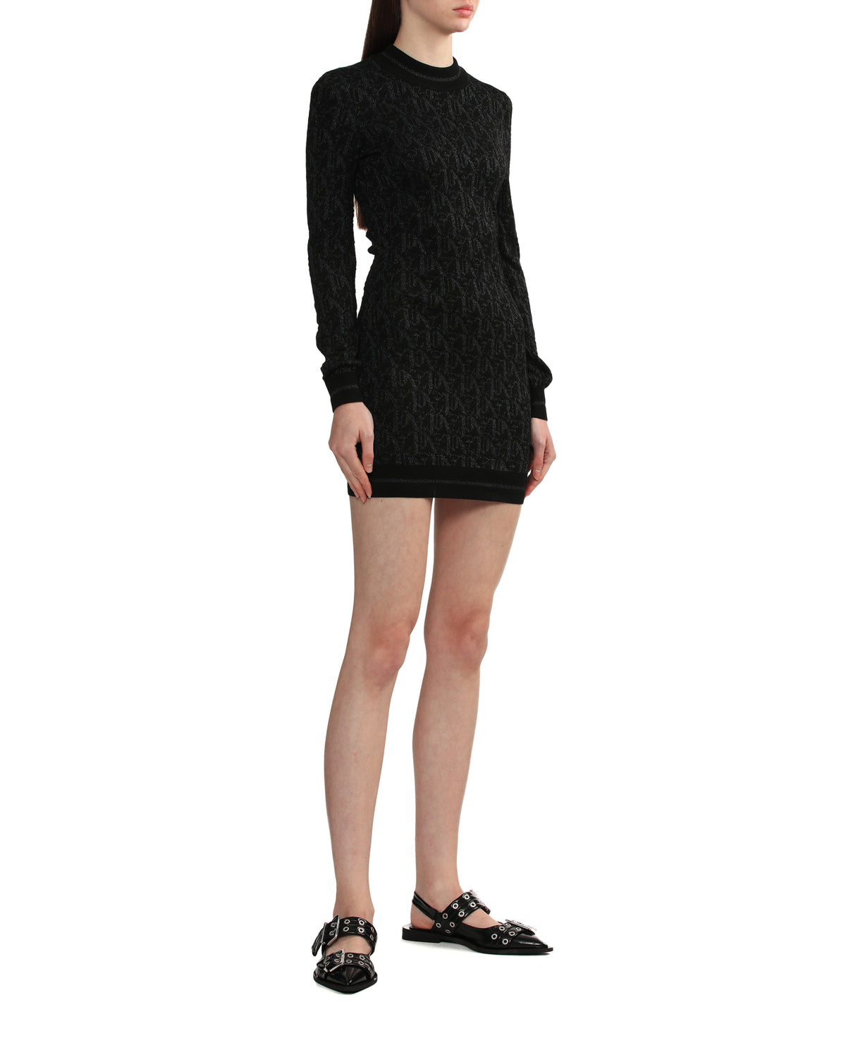 Monogram jacquard mini dress