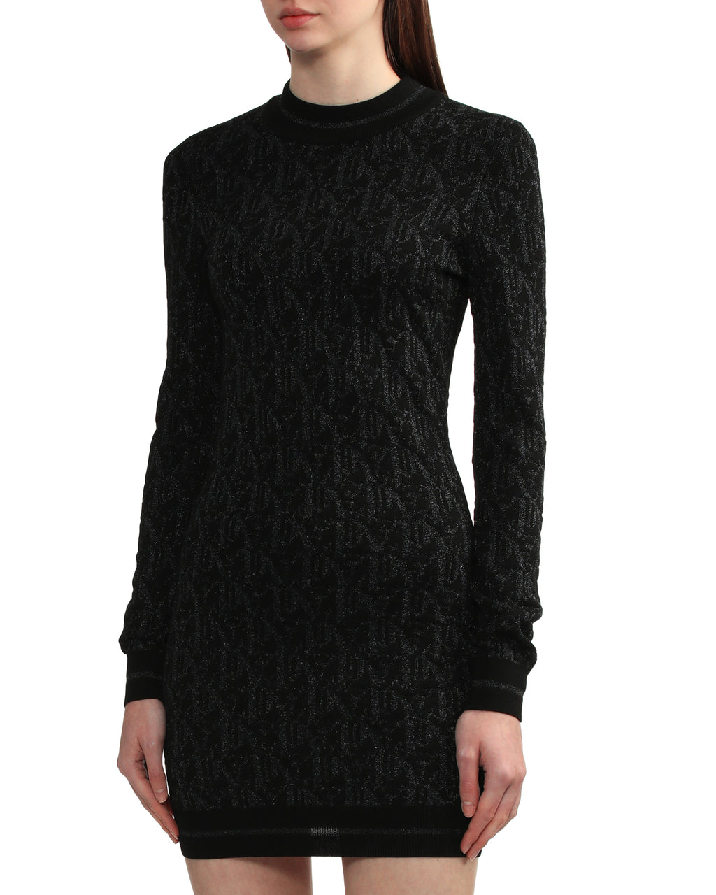 Monogram jacquard mini dress