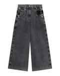 Monogram wide-leg jeans