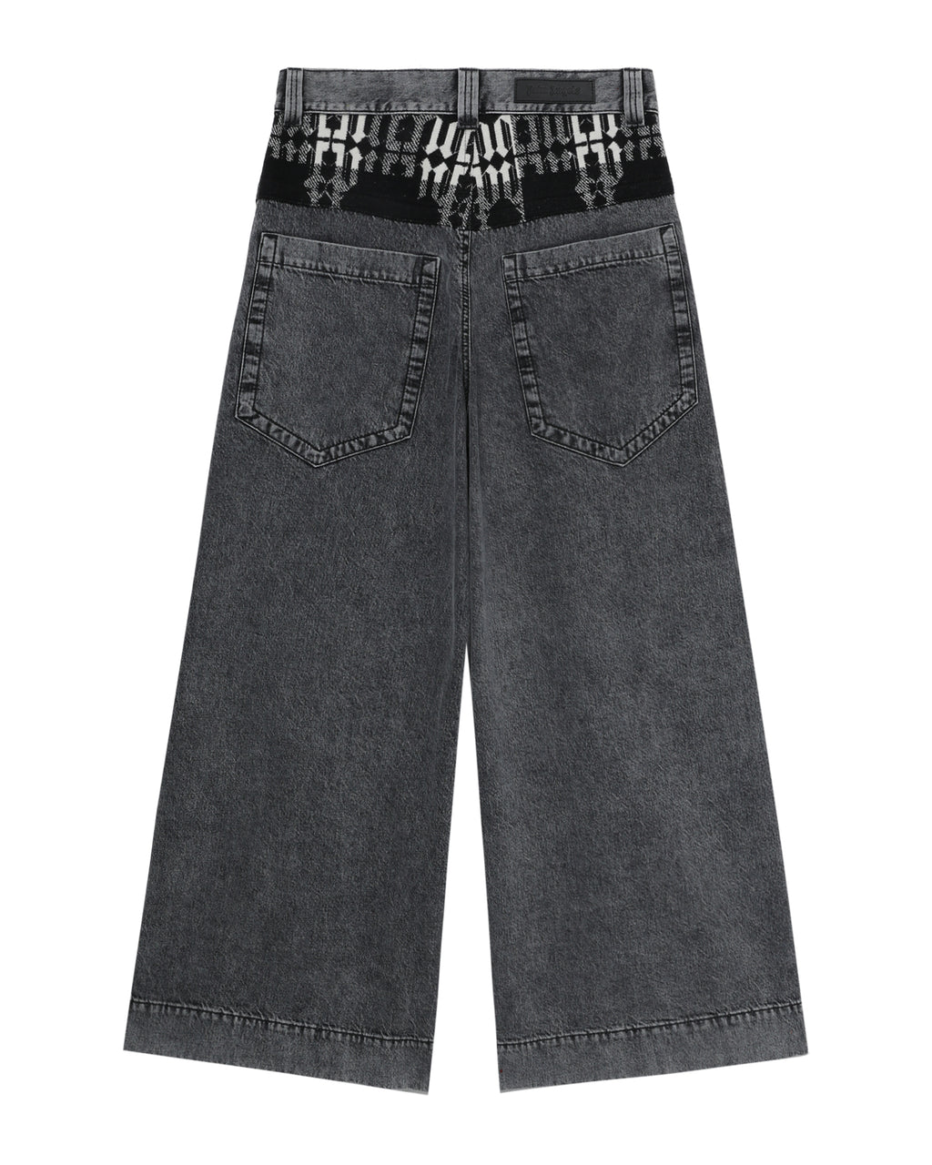 Monogram wide-leg jeans