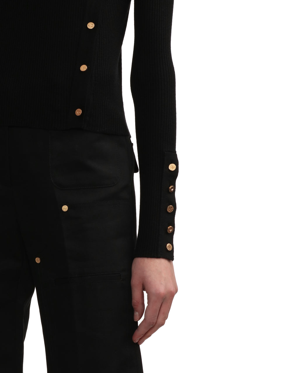 Turtleneck side open sweater
