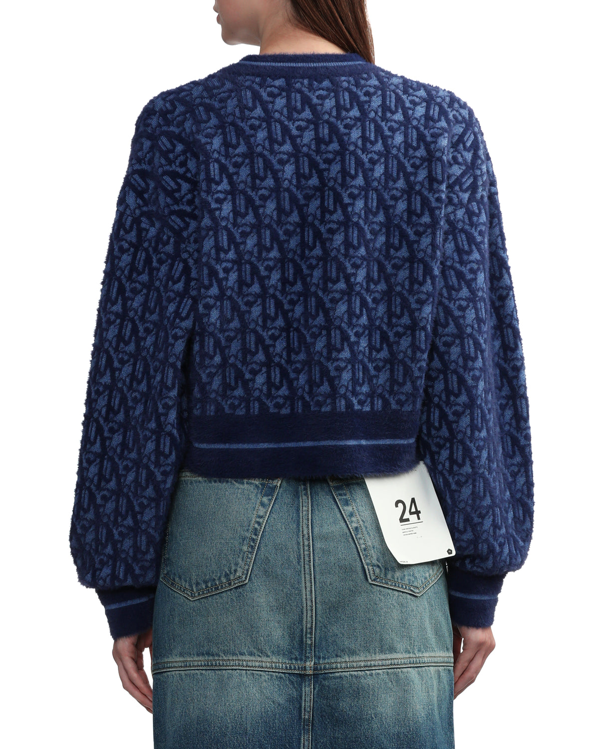 Jacquard monogram knitted sweatshirt