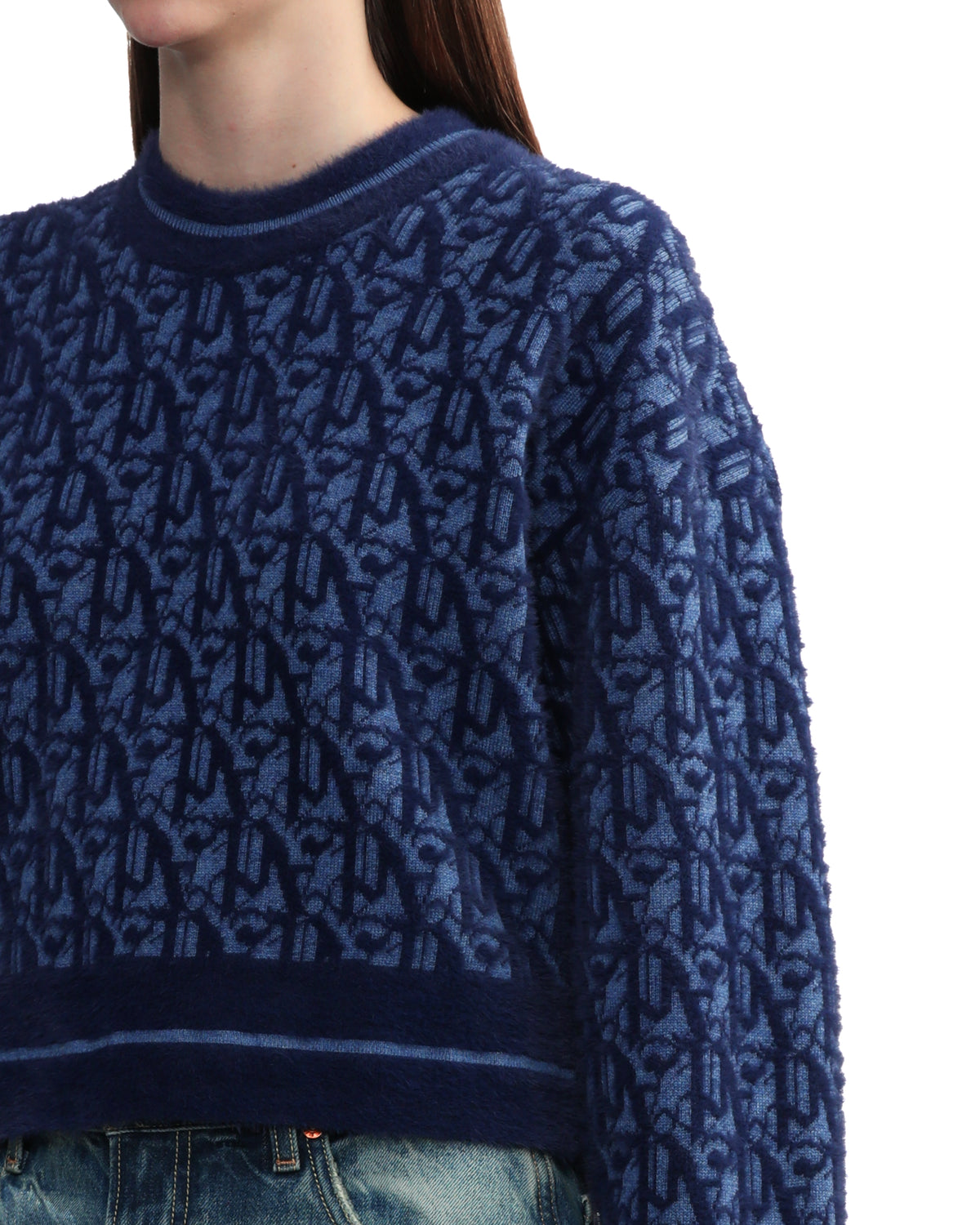 Jacquard monogram knitted sweatshirt