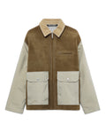 Monogram mix leather jacket