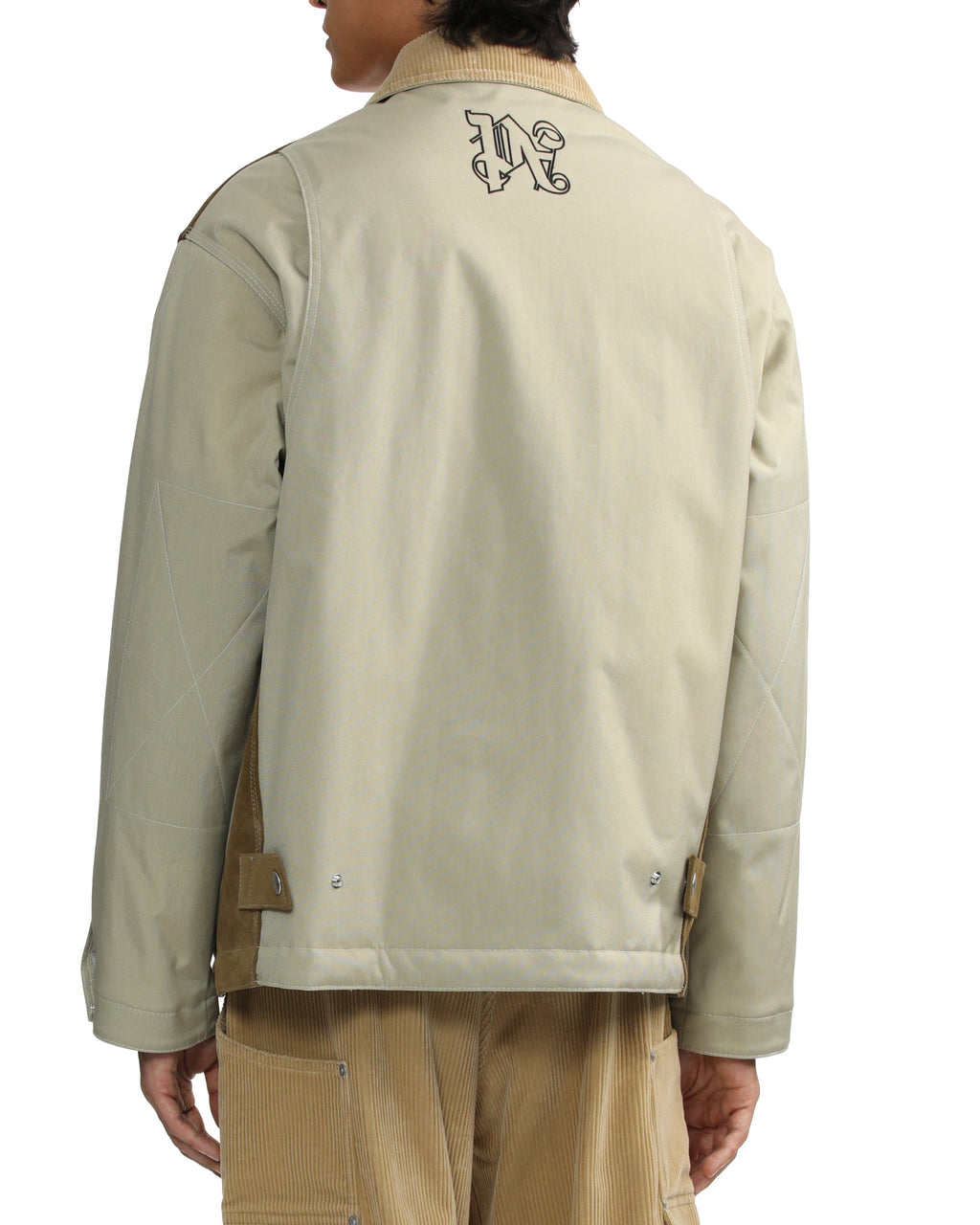 Monogram mix leather jacket