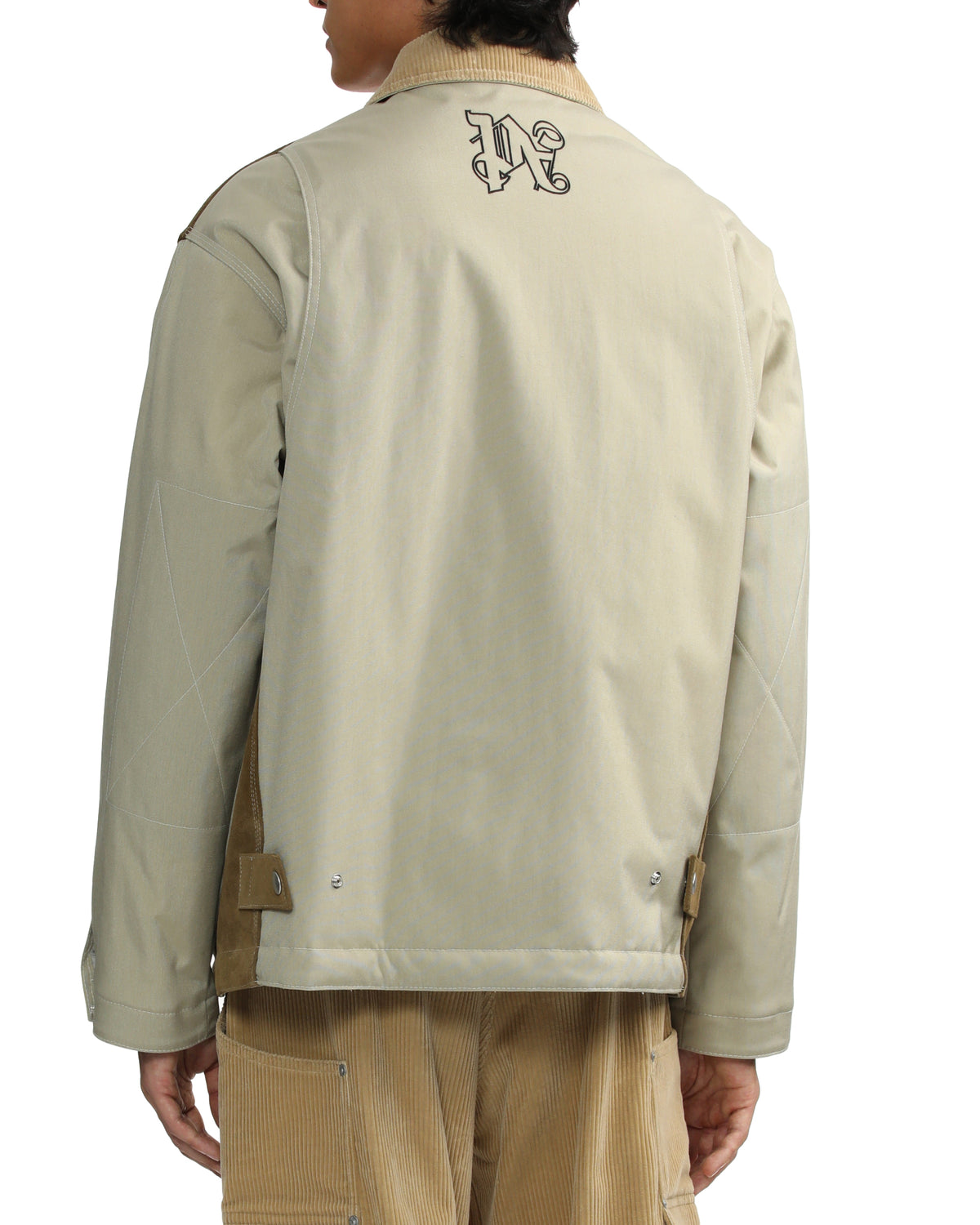 Monogram mix leather jacket
