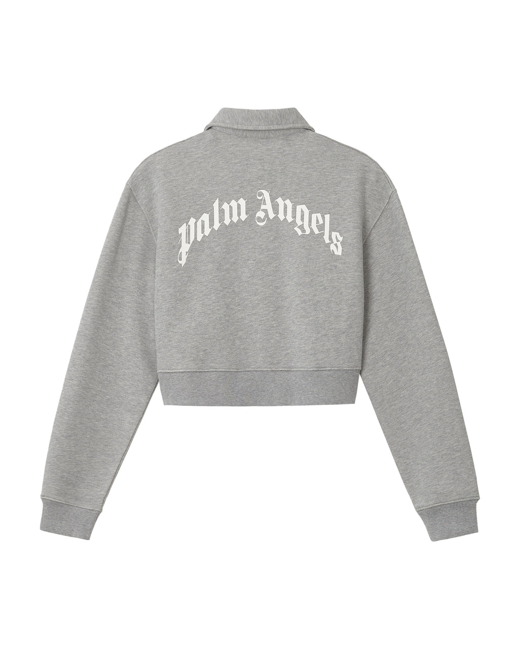 Cropped half zip sweatshirt