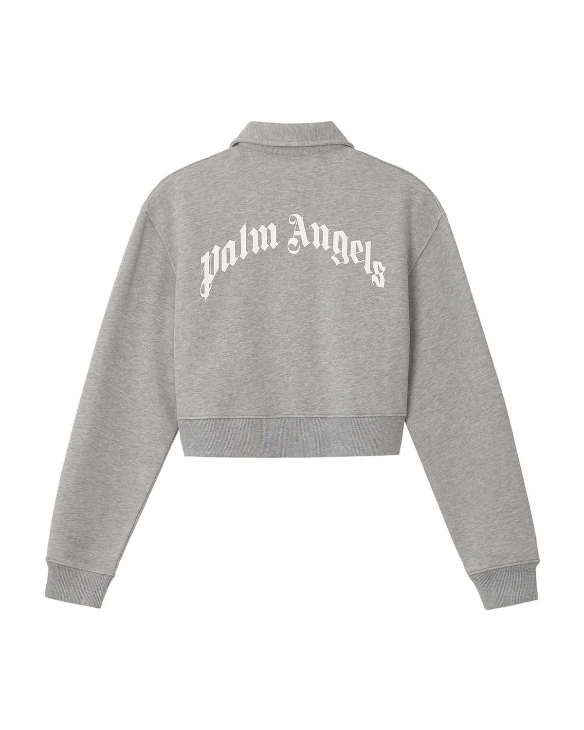 Cropped half zip sweatshirt