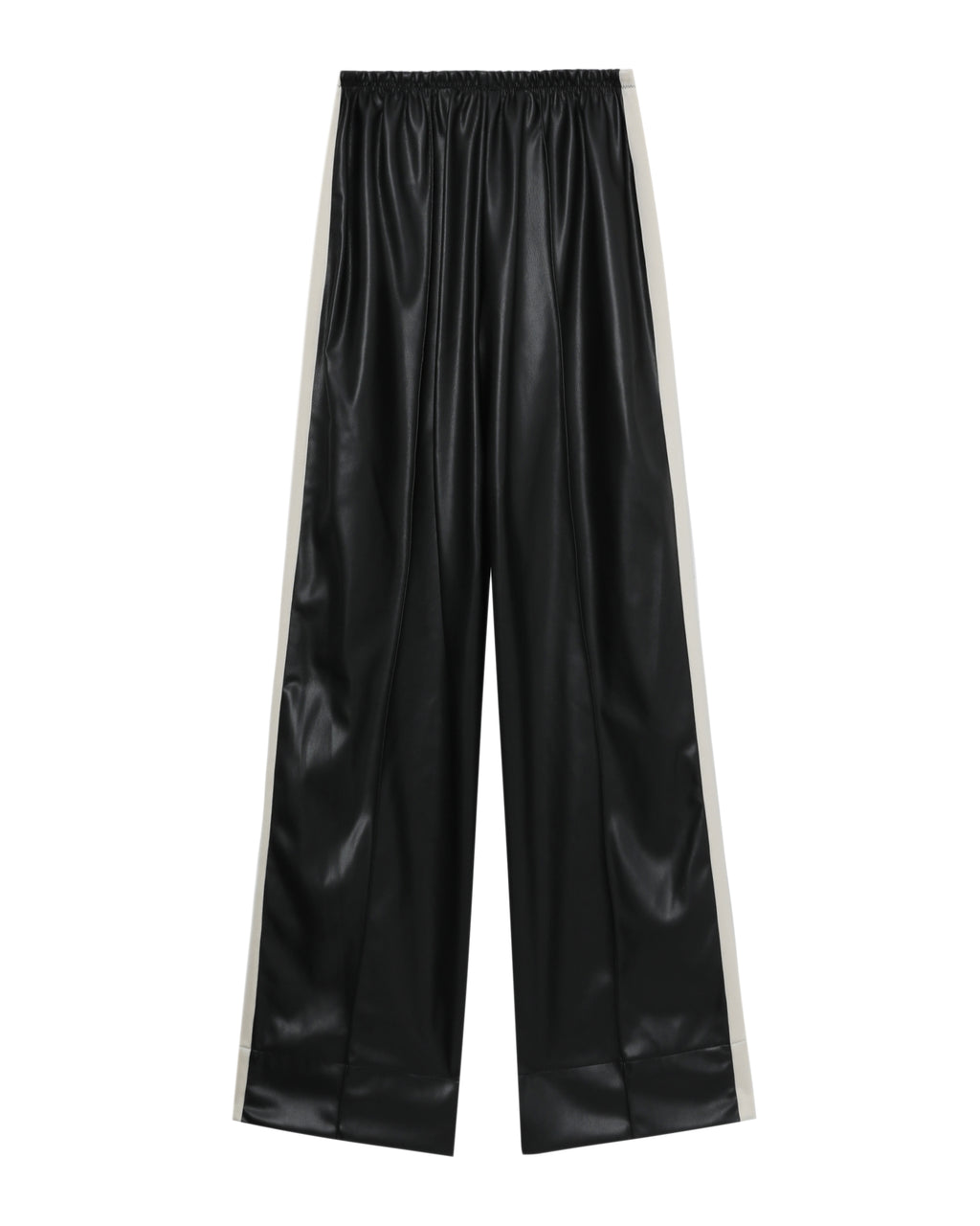 Leather effect track pants