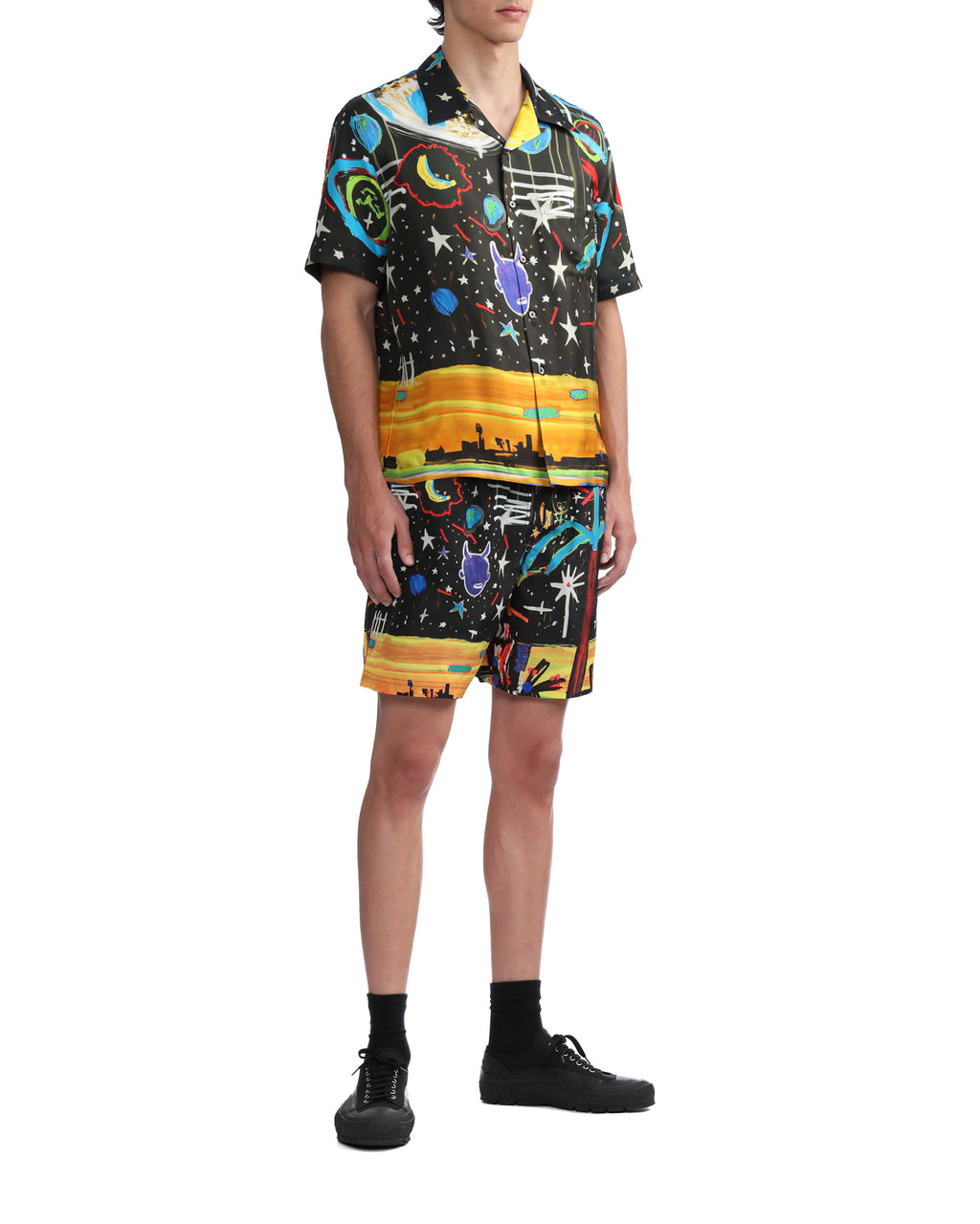 Starry night bowling shirt