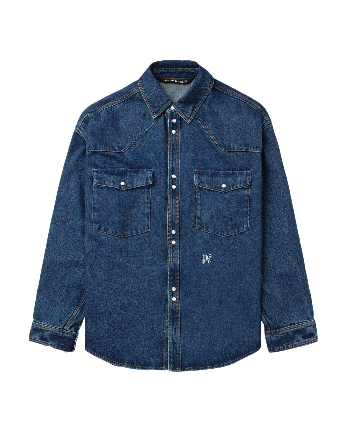 Monogram denim shirt